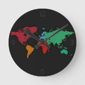 世界 ラウンド壁時計 (正面)