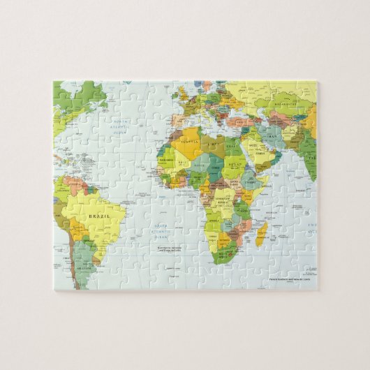 世界+地図+地球+国+地図帳 ジグソーパズル (横)