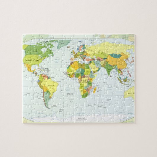 世界+地図+地球+国+地図帳 ジグソーパズル (横)