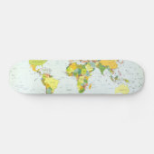 世界+地図+地球+国+地図帳 スケートボード (横)