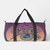 世界、地球、環境の気候に目を向ける ダッフルバッグ (正面)