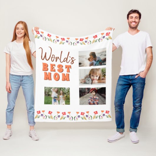 世界`最高のs Mom FlowersフローラMother`s Day写真 フリースブランケット (インサイチュ)