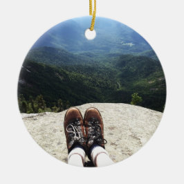 世界(版1)の上のハイキング セラミックオーナメント