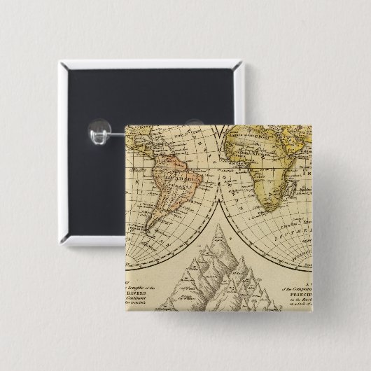 世界 缶バッジ (正面&裏面)