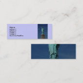 世界-自由の女神--を啓発する自由 スキニー名刺 (正面/裏面)