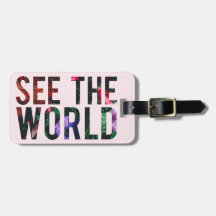 世界、荷物のラベルを見て下さい