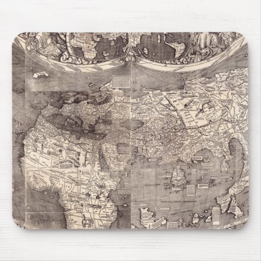 世界| 1507年の地図 マウスパッド (正面)