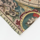 世界(1641年)のヴィンテージの地図 フリースブランケット (角)