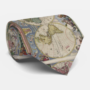 世界(1665年)のヴィンテージの地図 ネクタイ