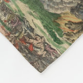 世界(1689年)のヴィンテージの地図 フリースブランケット (角)