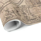 世界(1709年)のヴィンテージの地図 ラッピングペーパー (ロールコーナー)