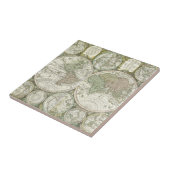 世界| 1744年の地図 タイル (側面)