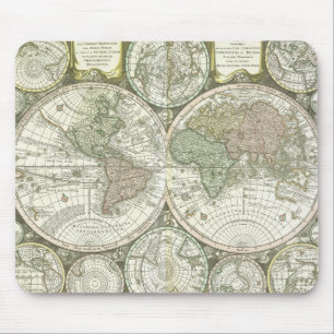 世界  1744年の地図 マウスパッド