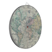 世界(1801年)のヴィンテージの地図 ダーツボード (正面左)