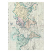 世界(1801年)のヴィンテージの地図 テーブルクロス (正面)