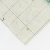 世界(1801年)のヴィンテージの地図 フリースブランケット (角)