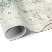 世界(1801年)のヴィンテージの地図 ラッピングペーパー (ロールコーナー)
