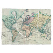 世界(1801年)のヴィンテージの地図 ラージペーパーバッグ (裏面)