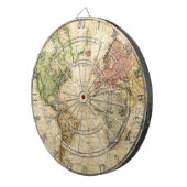 世界(1831年)のヴィンテージの地図 ダーツボード (正面右)