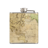 世界(1831年)のヴィンテージの地図 フラスク (裏面)