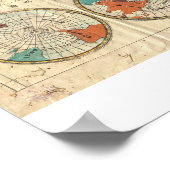 「世界：1853年の嘉栄6年日本の地図… ポスター (角)