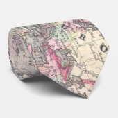 世界(1864年)のヴィンテージの地図 ネクタイ (ロール)