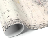 世界(1864年)のヴィンテージの地図 ラッピングペーパー (ロールコーナー)