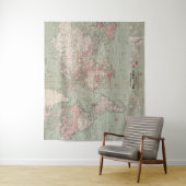 世界(1918年)のヴィンテージの地図 タペストリー (インサイチュ)