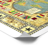 "世界： 2014/today - Beautiful Ice Age MAP ... ポスター (角)