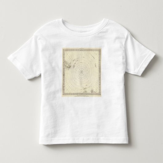 世界、45のSの大石柱への日時計のproj VI南極 トドラーTシャツ (正面)
