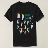 世界IペンギンPのあらゆる種類のペンギン Tシャツ (デザイン正面)