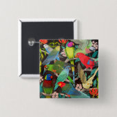 世界IIのオウム 缶バッジ (正面&裏面)