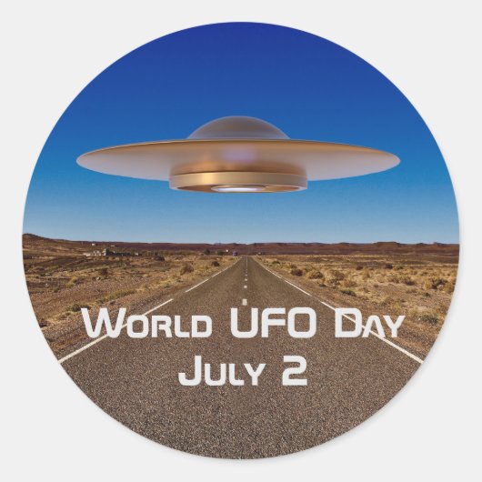 世界UFOの日 ラウンドシール (正面)