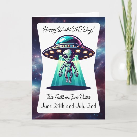 世界UFOデーおめでとう カード (正面)