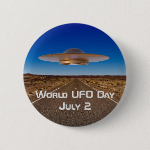 世界UFOデー 缶バッジ