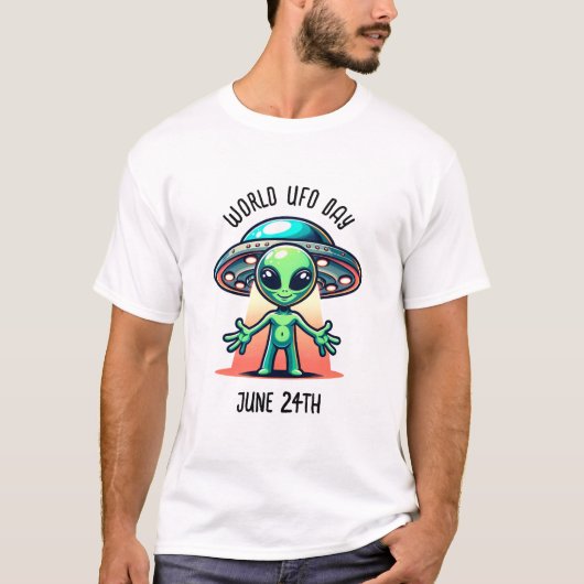 世界UFOデー | 6月24日 Tシャツ (正面)