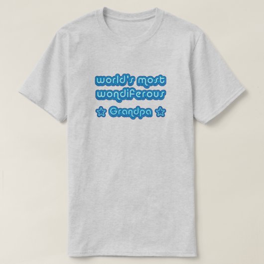 世界Wondiferousのほとんどの祖父 Tシャツ (デザイン正面)