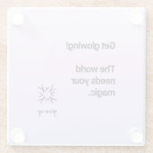 世白熱［赤熱］光を放つ界に魔法 ガラスコースター (裏面)