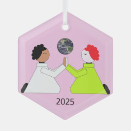 世祈界：ラベンダー ガラスオーナメント