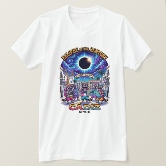 世紀の皆既日食 2027年8月2日 カディスグループ Tシャツ (デザイン正面)