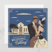 世紀の結婚式にご招待 招待状 (正面/裏面)