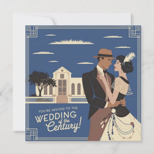 世紀の結婚式にご招待 招待状 (正面)