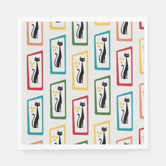 世紀モダン半数々のば スタンダードランチョンナプキン (正面)