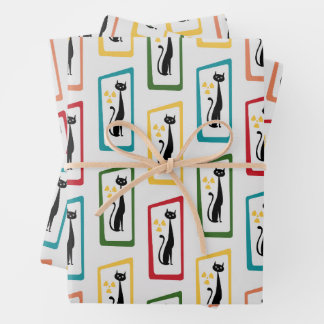 世紀モダン半数々のば ラッピングペーパーシート