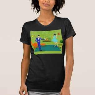 世紀中モダン期のカップルTシャツ Tシャツ