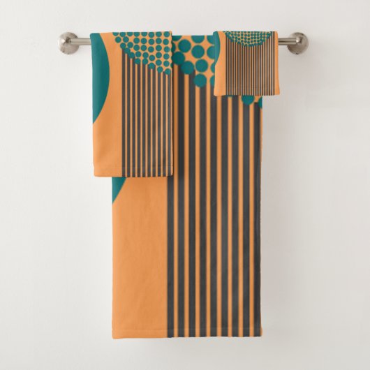 世紀中モダン期の円と線 バスタオルセット (インサイチュ)