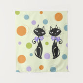 世紀中モダン期の猫 タペストリー (正面)