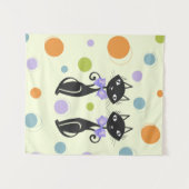 世紀中モダン期の猫 タペストリー (正面(横))