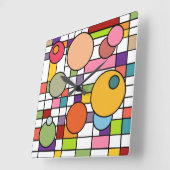 世紀中モダン期 スクエア壁時計 (傾斜)