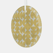 世紀中大理石効果：ヴィンテージパターン。 ガラスオーナメント (正面左)